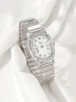 Montre en Acier Inoxydable Argenté – Image 2