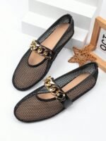 Sandales Plates tissu tressé