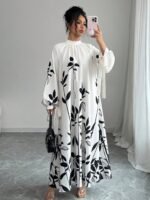 Robe Longue à Manches Lanternes – Image 3