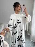 Robe Longue à Manches Lanternes – Image 6