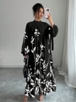 Robe Longue à Manches Lanternes – Image 2