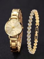 Montre Digitale avec Bracelet Acier + Bracelet Bijou – Image 3