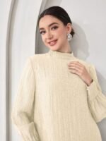 Robe Élégante à Col Montant – Image 6